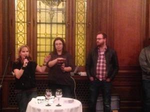 WPG team members, Kelly, Ashley and Ross speaking at the Marlborough Hotel. 
